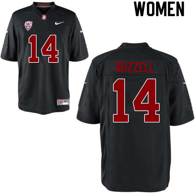 Women #14 Cameron Buzzell Stanford Cardinal College Football Jerseys Sale-Black